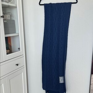 Aran Wollen Mills Knit Super Soft Merino Blue Scarf